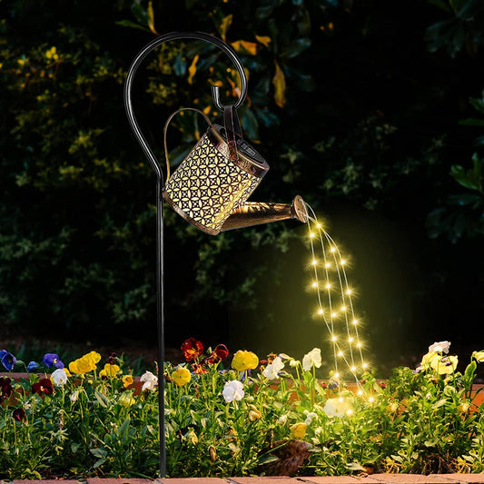 Solar Glowing Fairy Watering Can Light.